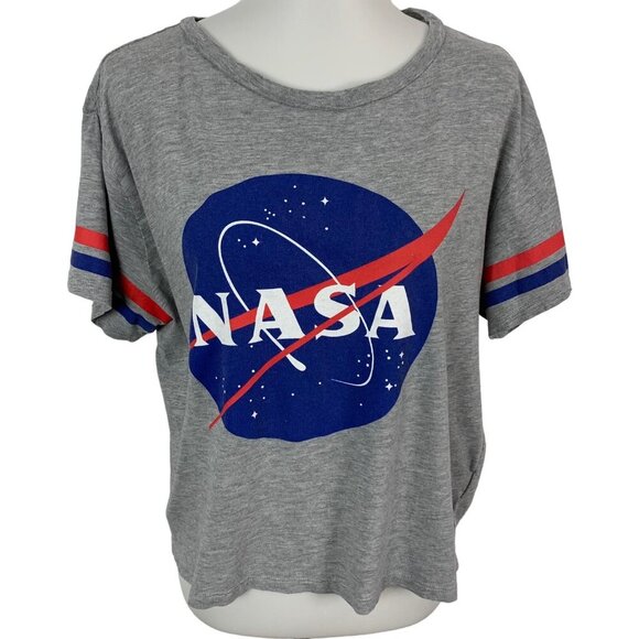 H&M Large Gray NASA Graphic Tee Space Short Sleeve Streetwear - Picture 2 of 5